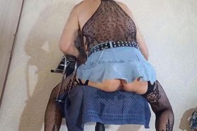 A huge penis in the anus