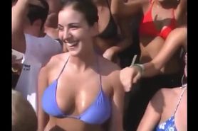 Katie Jones gets convinced to flash her big titties