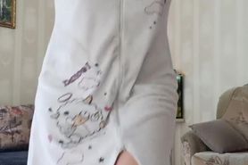 Russian married slut Oksana dances striptease Part Two