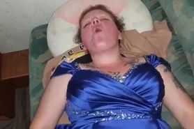 POV trashy girl in a formal dress