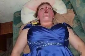 POV trashy girl in a formal dress