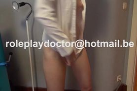 Cowgirl and cowboy in doctors office