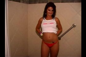 Abi Mccalister gets naked and showers for GGW