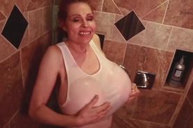 Big tits shower