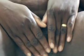 Ebony MILF Sam masturbates