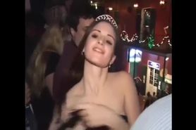 Katie Crifasi flashing her big titties on the balcony