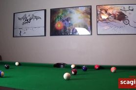 Fucking My Tight Pussy On The Pool Table
