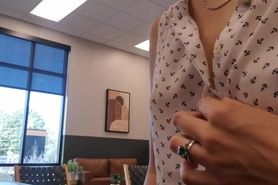 Flashing tits at work