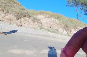 Public erection beach CFNM encounter with curious matur