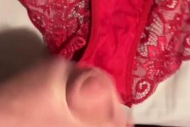 Cum on red panties