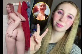 nerdy blonde busty butt tribute