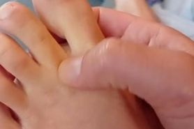 Playing with my 36yo girlfriends feet and toes