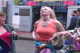 Tangela Turner flashes at mardi gras