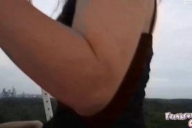 Hard public masturbation girlfriend in Ferry Wheel