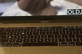 Dirty old man watching a dirty old man fucking a young 