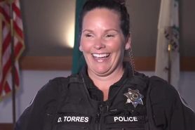 Officer Deanna Torres shows off her services at Fantasy