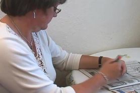 Hairy granny pussy solo