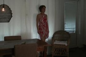 Melissa eats a cucumber with her cunt