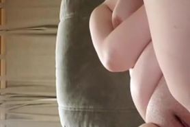 Emily cums on pink dildo