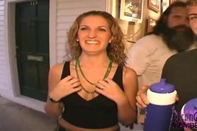 Amanda Cook big smile while flashing everything
