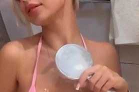 Latina With Huge Tits In Shower