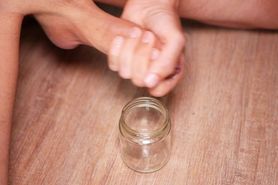 Huge Cumshot Into Glass 3