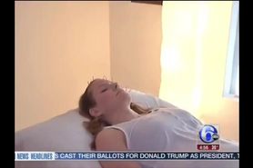 Megan Conover showing her body at spring break