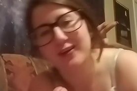 Drunk Katie Cumslut sucks my BWC