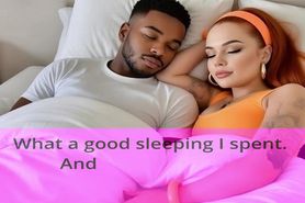 In bed with a tg sissy caption story