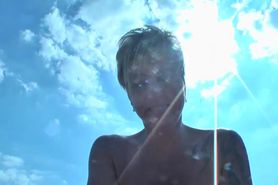 a wife get fuck and piss outside 3621