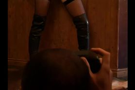 Sexy Bulgarian blonde lingerie strip upscaled