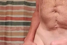 Making My Cock  Cum with Blue Lace Panty