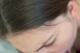 Blowjob gag with cumshot