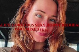 Alice Gorgeous Sexy Horny Redhead Girl Mixed Hot  Video
