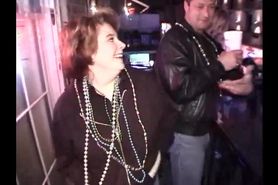 Vicky Kulicke flashes her tits on the balcony at mardi 