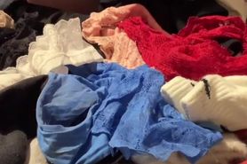 Used clothing wank and cum