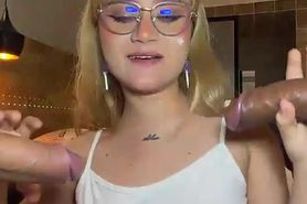 Two horny Latinas suck big cocks and take hard pounding