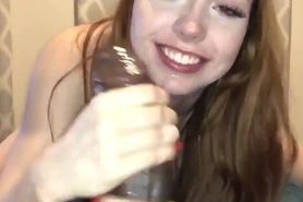 The teen slut can barely handle such a massive cock