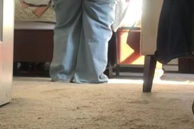 Massive Bbw wife shows her pretty pink thong