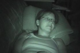 Saskia in wool tights on couch 5