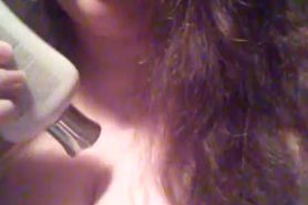Rubbing Lotion On Big Boobs