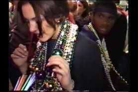 Celebrity wife Erica Hans0n flashing at mardi gras