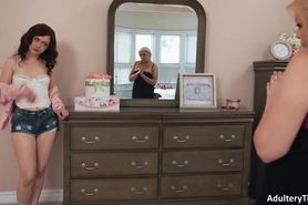 Stepsisters Selena Love And Jade Valentine 3Way With St