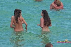 Three Girls On The Nude Beach