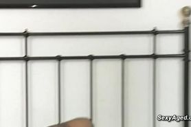 Blonde granny Ildiko in lingerie pounded by a toyboy Pa