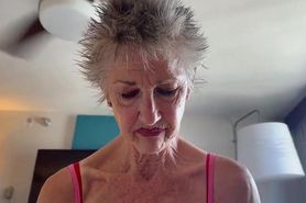Grandma playing with Cock