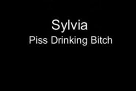 Sylvia Piss drinking 1