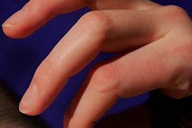 My wife playing with her nipple