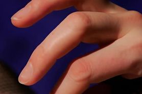 My wife playing with her nipple