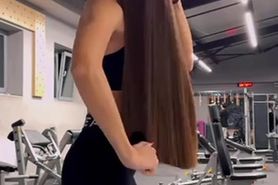 Sexy fuckable hair at the gym